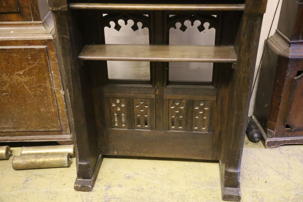 A Gothic oak lecturn, c.1860, W.75cm, D.36cm, H.148cm
